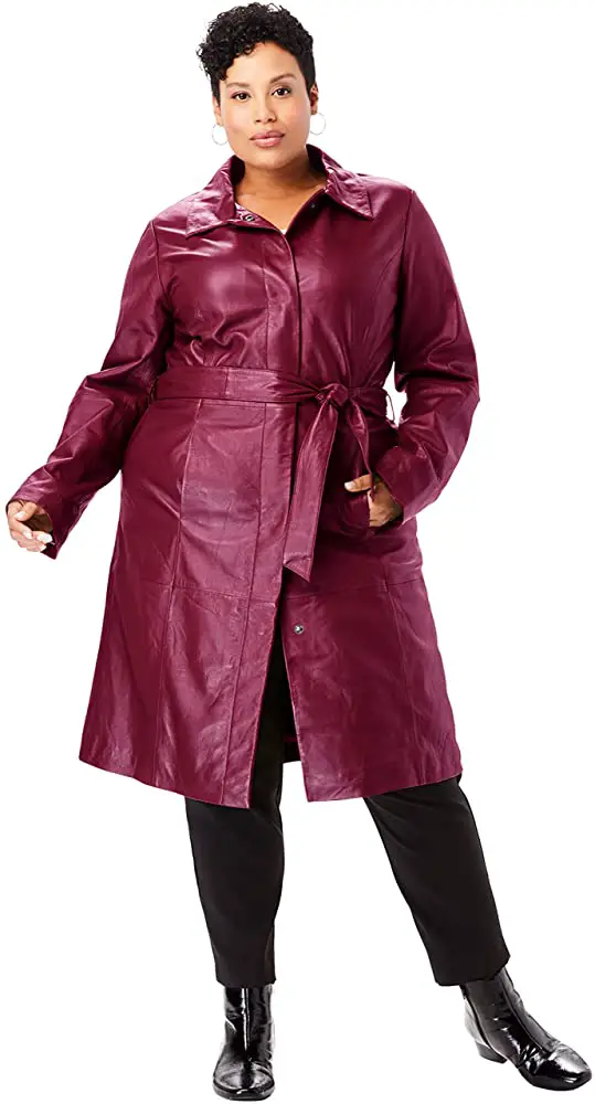 Jessica London maroon trench coat