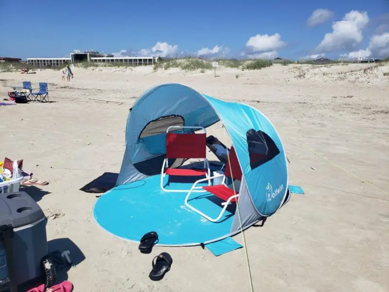 wolfwise beach sun shelter pop up tent