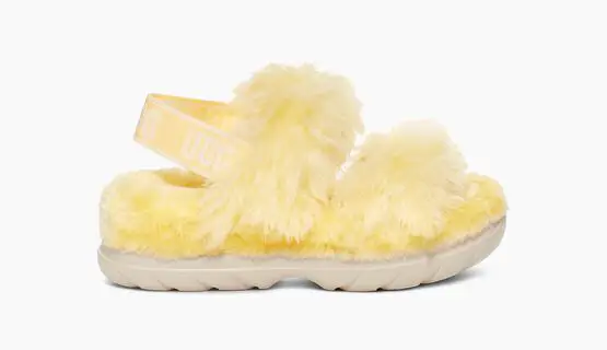 yellow fluff sugar sandals