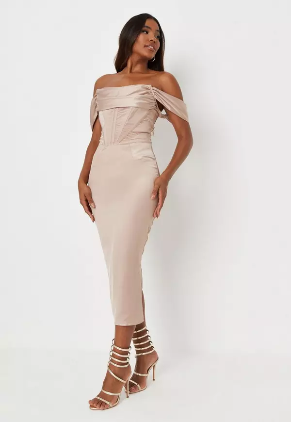 Champagne satin dress