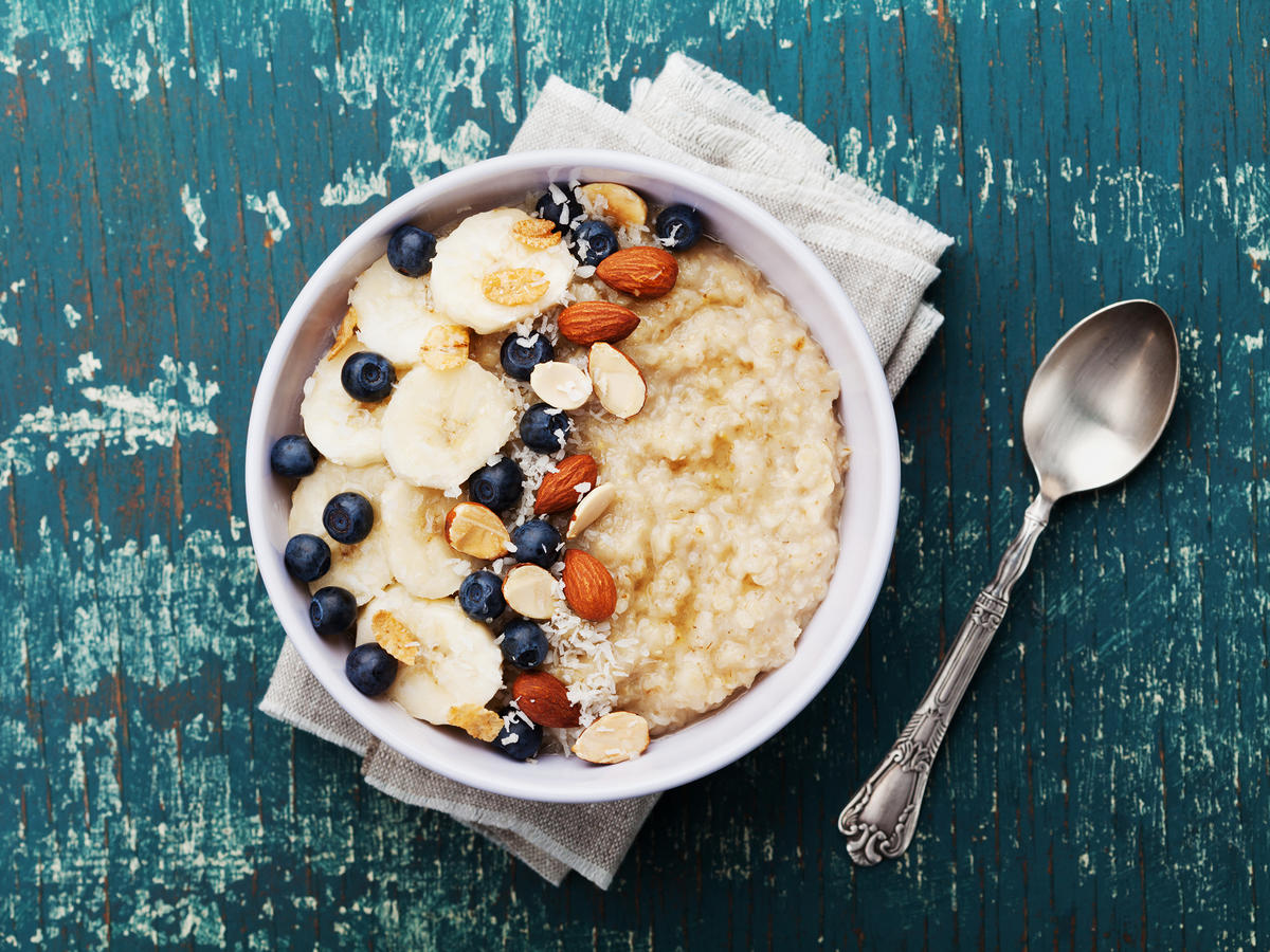 fruit and almond with oats