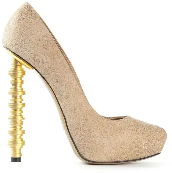 nude structural heeled shoe