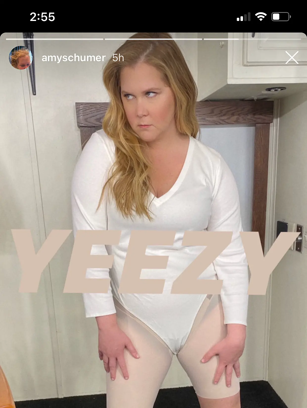 Amy Schumer supporting the brand