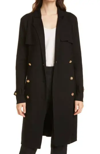 Tailored sweater Trench coat