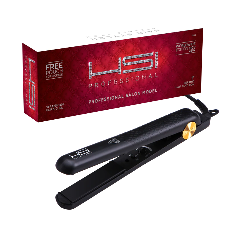 HIS Professional Glider Ceramic Tourmaline Ionic Flat Iron Hair