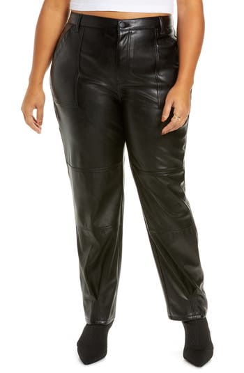 Tapered leather pants