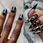 black nails designs