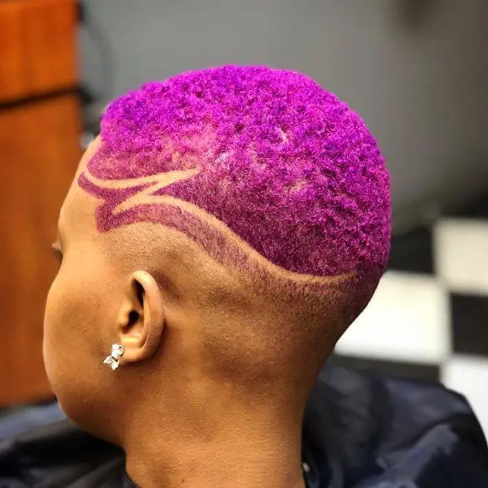 vibrant colored hairstyle