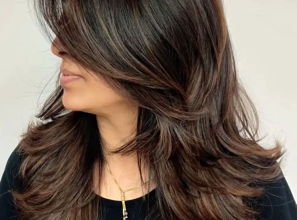 layered haircut with flipped ends