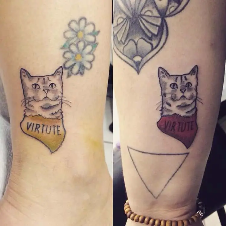 matching meaningful sister tattoo for 2