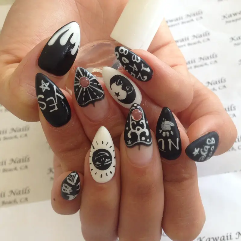 nails with cute art