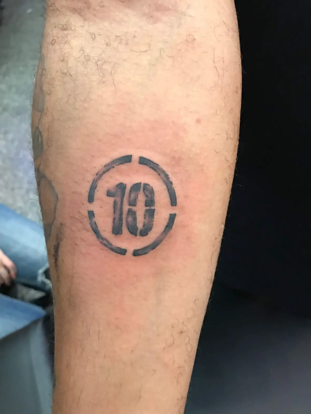 number leg tattoos