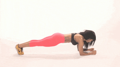 Plank twists as a smaller waist workout